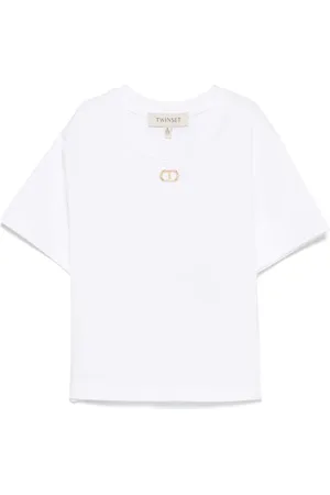 Twin-Set T-shirt med Oval T-plade