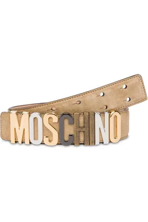Moschino Bælte i læder med logobogstaver