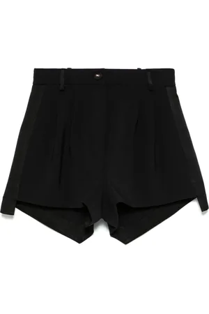 Elisabetta Franchi Shorts i crepe med satinbånd