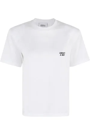 ERIKA CAVALLINI T-shirt i bomuld med logotryk