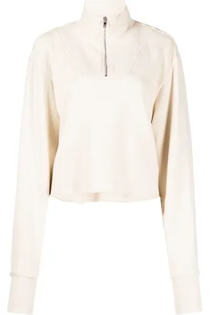 Les Tien Sweatshirt med kort lynlås