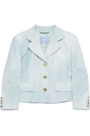 ERMANNO SCERVINO Blazer i denim med tryk