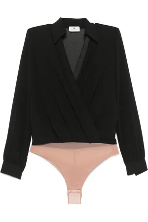 Elisabetta Franchi Georgette-bodysuit med manchetknapper