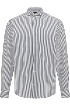 Boggi Milano Stribet skjorte i poplin