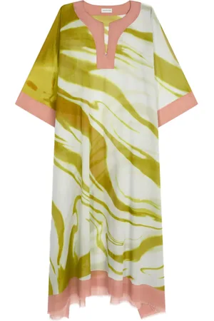 DRIES VAN NOTEN Mellemlang kjole med abstrakt tryk