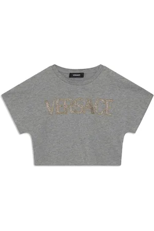 VERSACE T-shirt med logobroderi