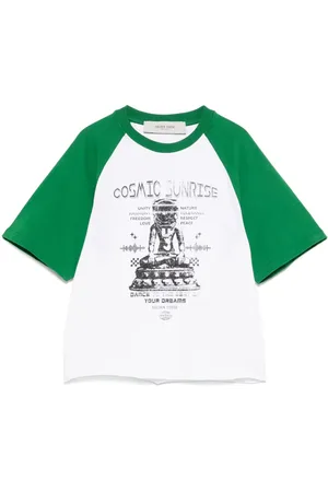 Golden Goose T-shirt med kontrastærmer