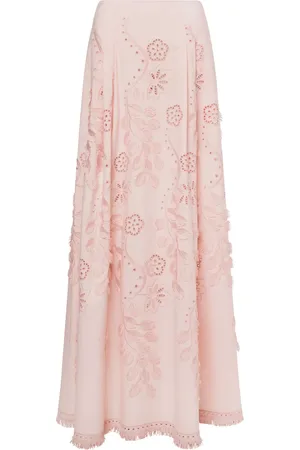 Alberta Ferretti Nederdel med blomsterbroderi