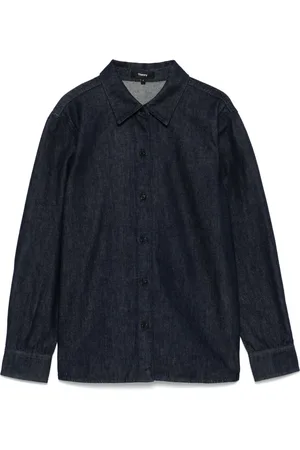 THEORY Draperet denimskjorte