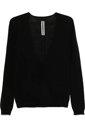 Rick Owens Sweater med dyb V-hals