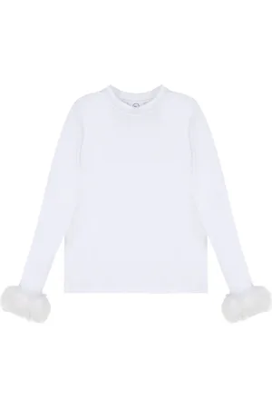 Sleeper T-shirt med fjerdetalje