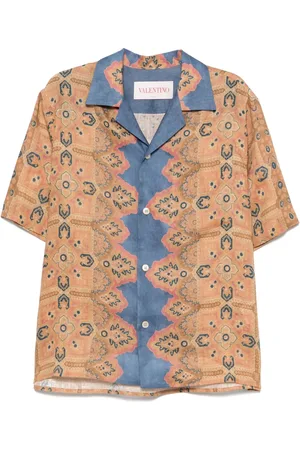 VALENTINO GARAVANI Bowling-skjorte med Voyage Imaginaire-tryk