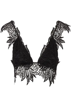Alberta Ferretti Top med blomsterbroderi