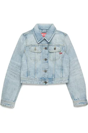 Diesel Denimjakke med rhinstenudsmykning