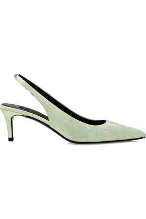 Philipp Plein 55 mm slingback-pumps med rhinsten-monogram