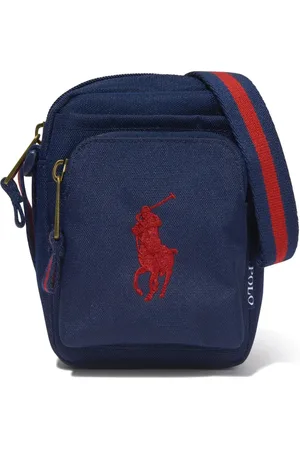 Ralph Lauren Skuldertaske med Polo Pony-broderi