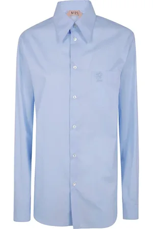 Nº21 Skjorte med knapper og broderet logo