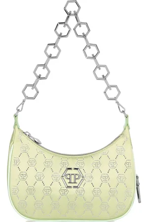Philipp Plein Skuldertaske i Satin med monogram