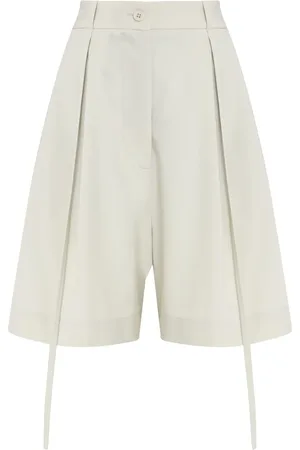 Gloria Coelho Plisserede shorts med brede ben