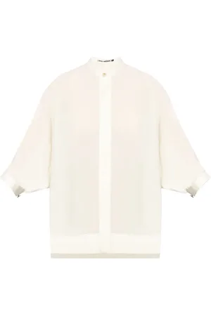 Issey Miyake Top med rund krave