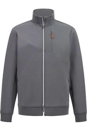Boggi Milano Sweatshirt i scuba med lynlås