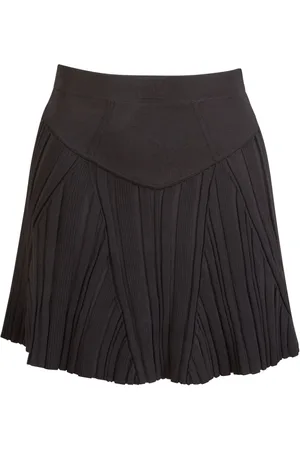 FLEUR DU MAL Kort ribbet nederdel