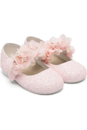 Babywalker Ballerinaer med blomstret applikation