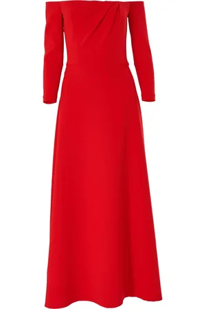Carolina Herrera Mellemlang kjole med off-shoulder-snit
