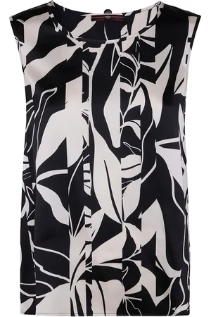 High Bluse med blomstertryk