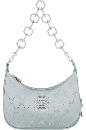 Philipp Plein Skuldertaske med rhinstenudsmykning og monogram