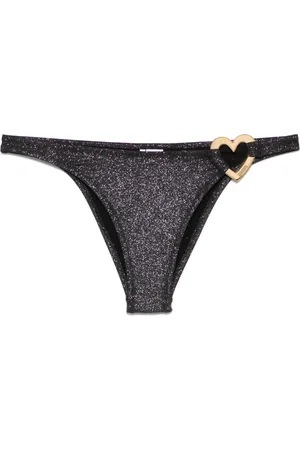 Moschino Glimmer bikiniunderdel med metal-hjerte