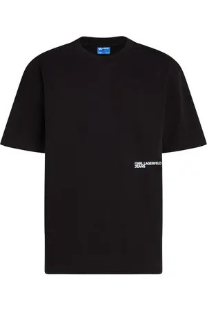 Karl Lagerfeld Shibori T-shirt med monogram og afslappet pasform