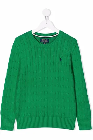 Ralph Lauren Trøje i kabelstrik med rund hals