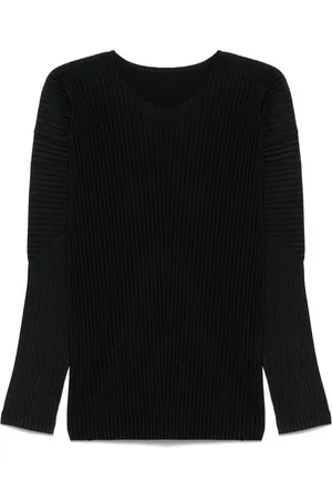 Issey Miyake T-shirt med plisseret effekt
