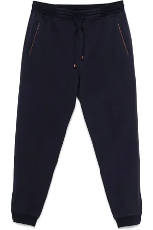 Brunello Cucinelli Joggingbukser med smalle ben og kontrastdetalje