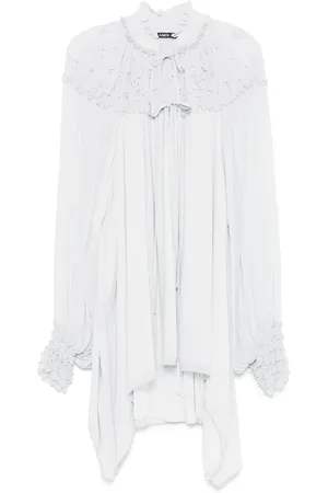 AMEN Bluse med blomster-applikation