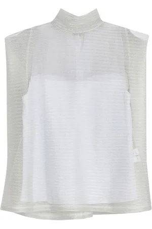 Gloria Coelho Metallisk top i mesh