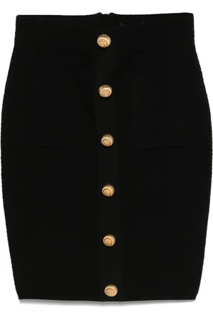 Balmain Kort nederdel med knapudsmykning