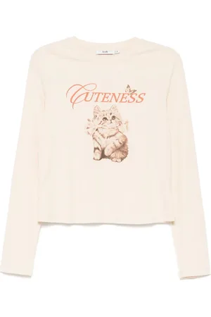 B+AB Langærmet T-shirt med grafisk tryk