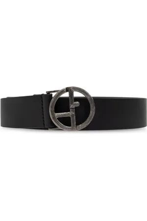 Giorgio Armani Læderbælte med GA-logo