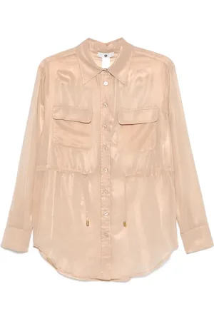Twin-Set Lamineret georgette-skjorte