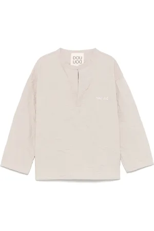 DOUUOD KIDS Bluse med logobroderi