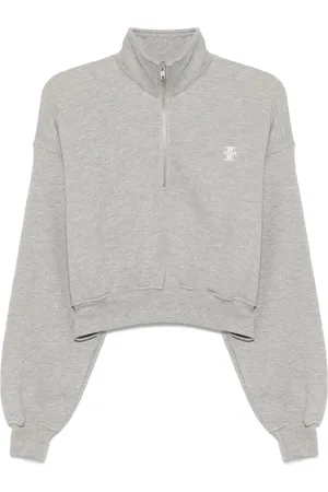 ÉTERNE Cropped sweatshirt med kort lynlås