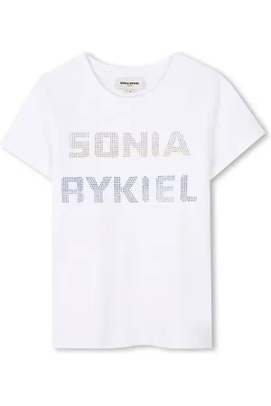 Sonia Rykiel Enfant T-shirt med rhinsten-logo