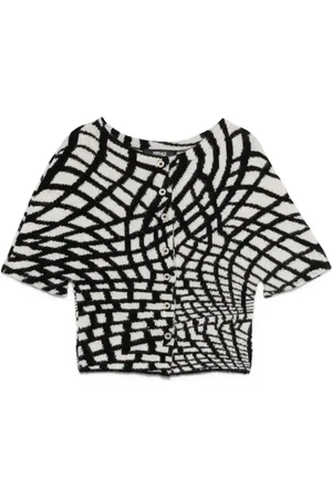 VERSACE Cardigan med geometrisk mønster fra 00