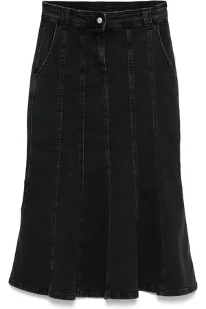 Twin-Set Plisseret denimnederdel