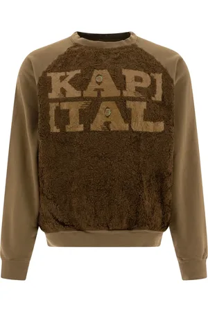 KAPITAL Sweatshirt med imiteret pelsudsmykning