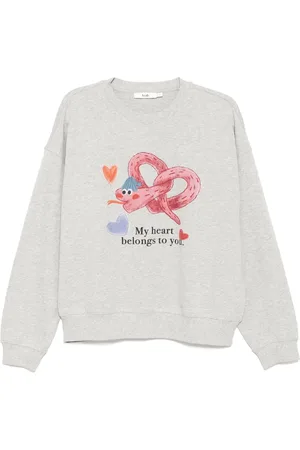 B+AB Sweatshirt med grafisk tryk