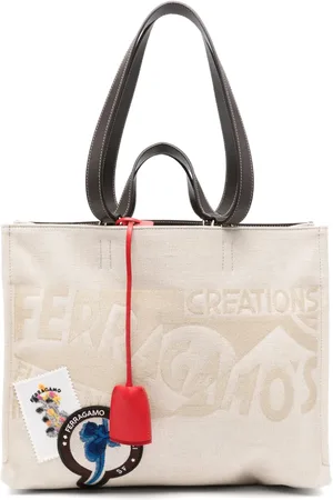 Salvatore Ferragamo Stor tote i kanvas
