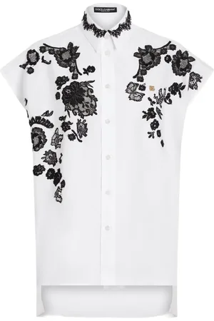 Dolce & Gabbana Skjorte med blondedetalje